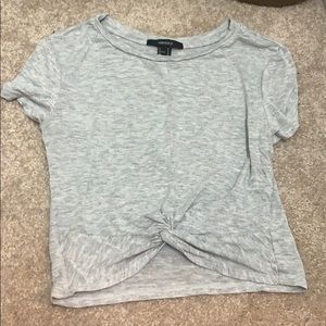 Grey cropped T-shirt